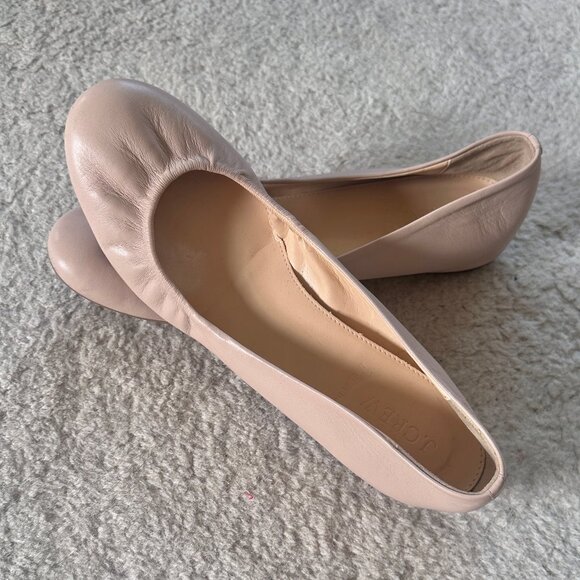 J. Crew Palest Pink Cece Italian Leather Flats, sz 9 EUC - Picture 3 of 5